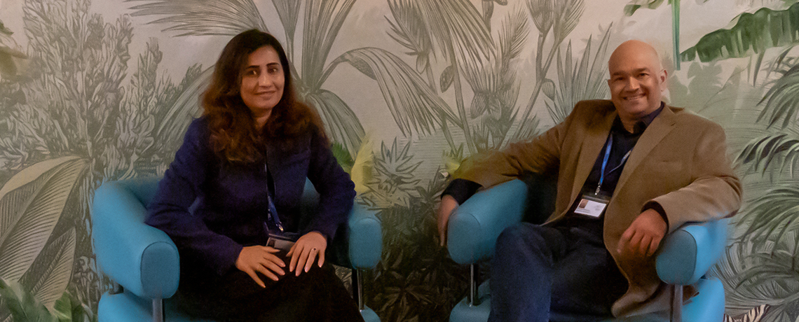 Sabeen & Dr Wasi in the clinic waiting room